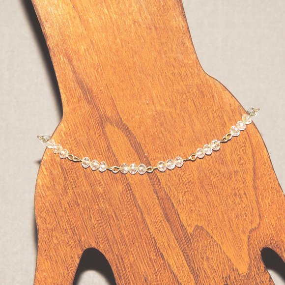 One of a kind handcrafted crystal beaded bracelet - Picture 2 of 5